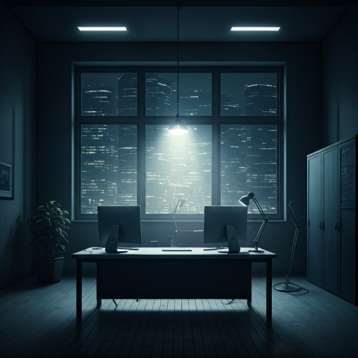 Office at night